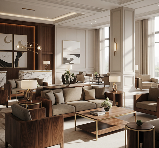Sophisticated Elegance with Walnut Wood: A New Era in Hotel Furniture