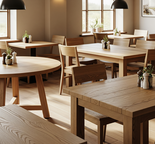 Bringing Together Durability and Aesthetics in Oak Wood Tables