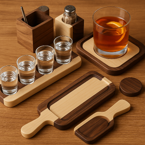 Linden and Walnut Combination: Wood Aesthetics and Functionality in Hotel Bar Equipment
