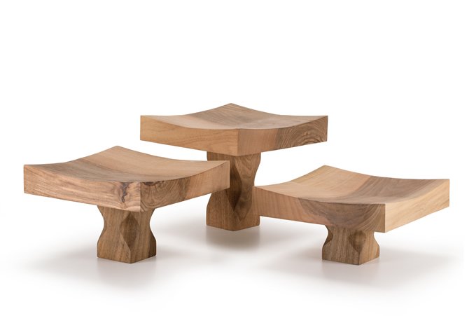 Riser Set Cake Stand / Walnut / 3170