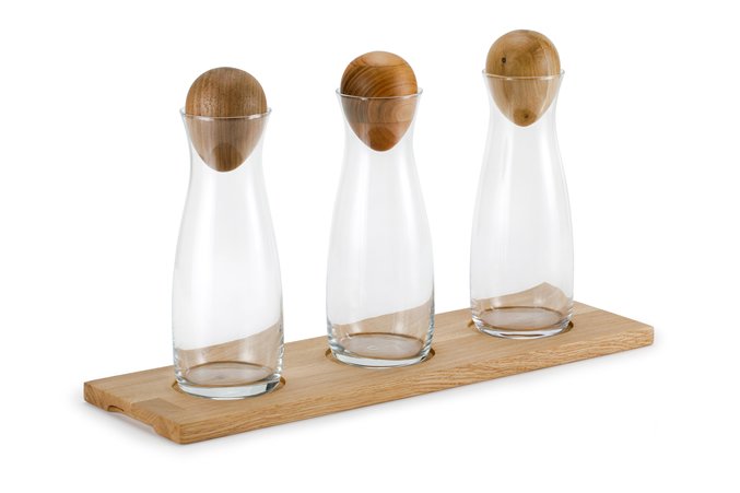 Glass Beverage Presentation Wooden Lid / Oak / 3106