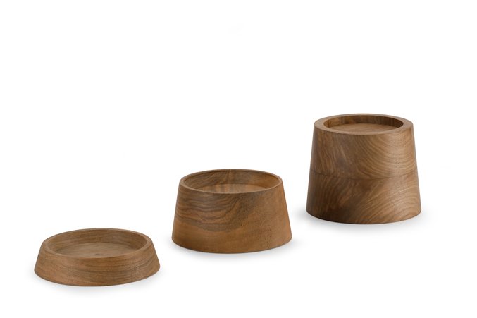 Glass Beverage Presentation Wood Riser / Walnut / 3108