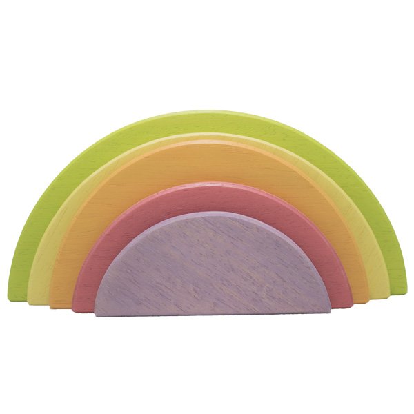 Waldorf 5 li Natürel Gökkuşağı Yarım Daire Tabla / 1062