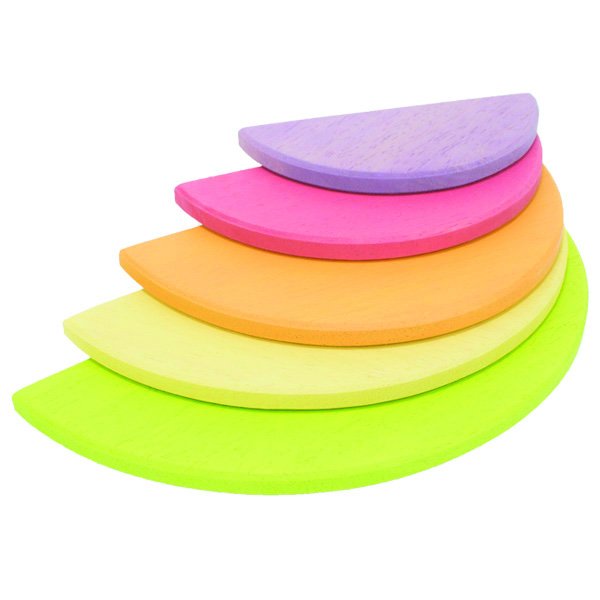 Waldorf 5 li Pastel Gökkuşağı Yarım Daire Tabla / 1061