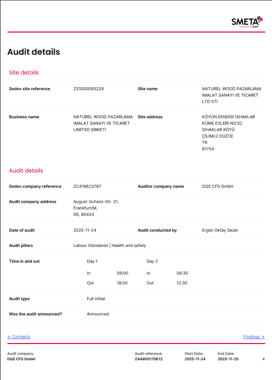 SEDEX ( Supplier Ethical Data Exchange)